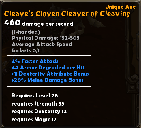 Cleave's Cloven Cleaver of Cleaving