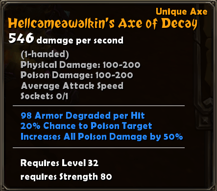 Hellcameawalking's Axe of Decay