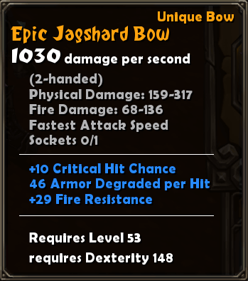 Epic Jagshard Bow