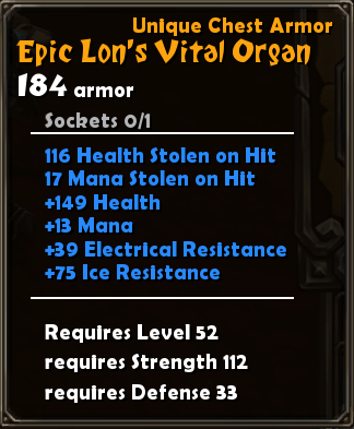 Epic Lon's Vital Organ