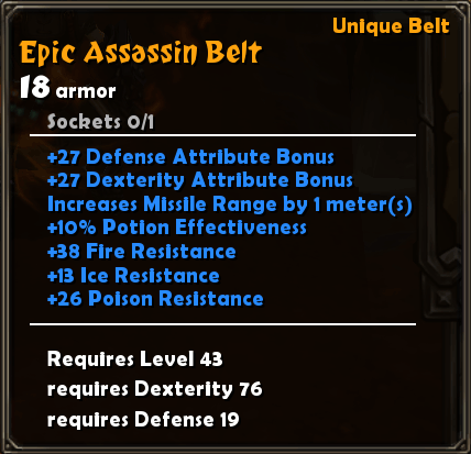 Epic Assassin Belt