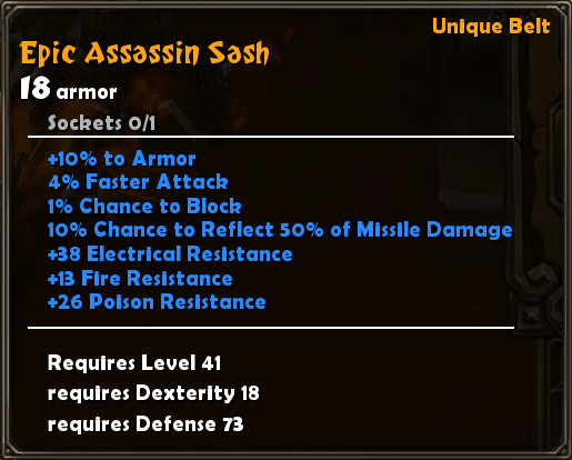 Epic Assassin Sash