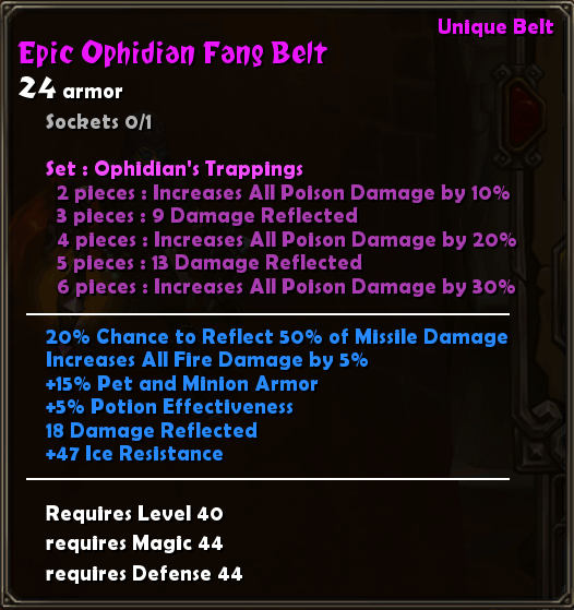 Epic Ophidian Fang Belt