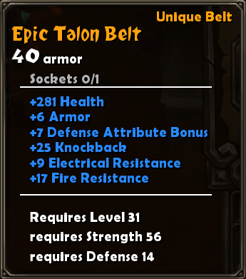 Epic Talon Belt