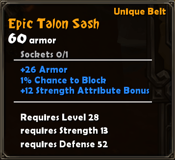 Epic Talon Sash