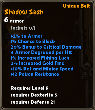 Shadow Sash