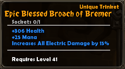Epic Blessed Broach of Bremer