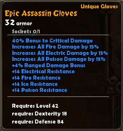Epic Assassin Gloves