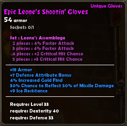 Epic Leone's Shootin' Gloves