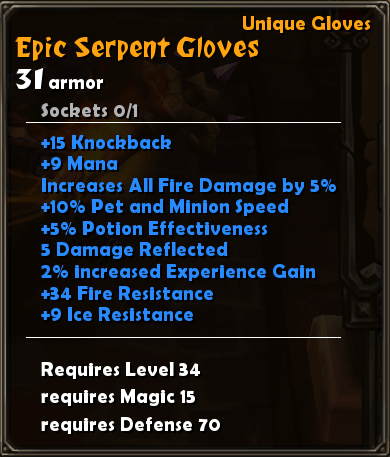 Epic Serpent Gloves