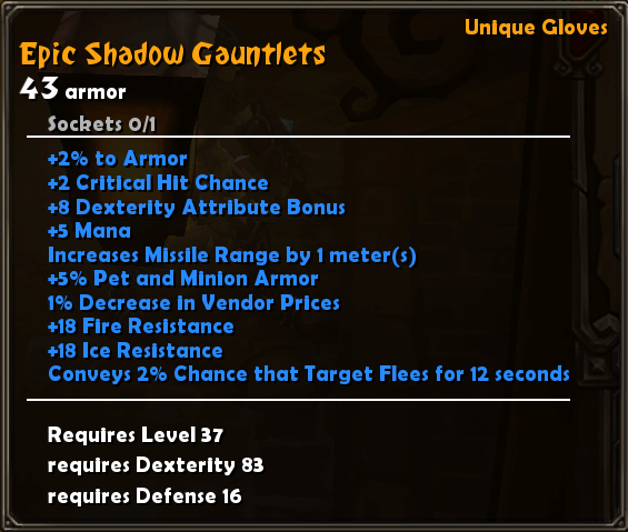 Epic Shadow Gauntlets