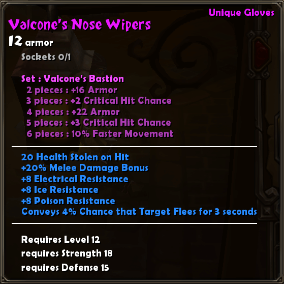 Valcone's Nose Wipers