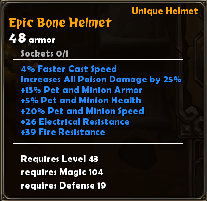 Epic Bone Helmet