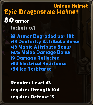Epic Dragonscale Helmet
