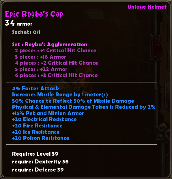 Epic Royba's Cap