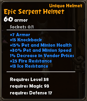 Epic Serpent Helmet