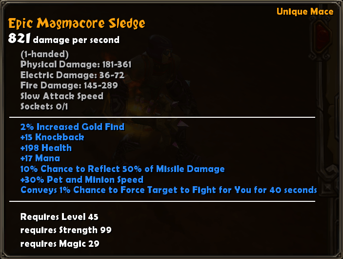 Epic Magmacore Sledge