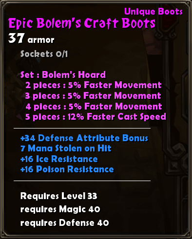 Epic Bolem's Craft Boots