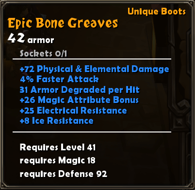 Epic Bone Greaves