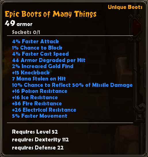 Epic Boots of Many Things