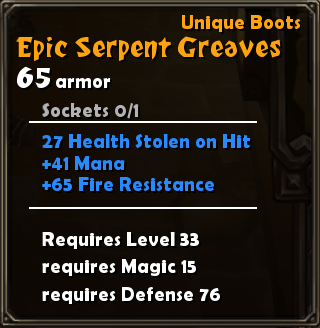Epic Serpent Greaves