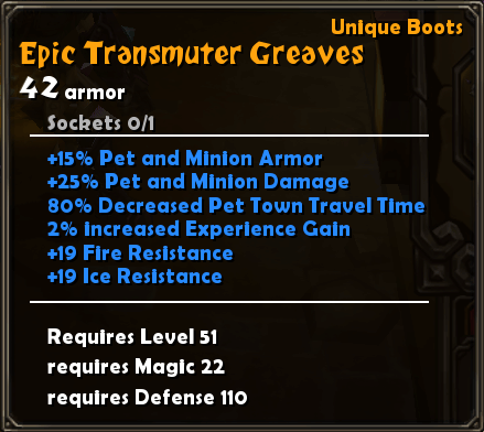 Epic Transmuter Greaves