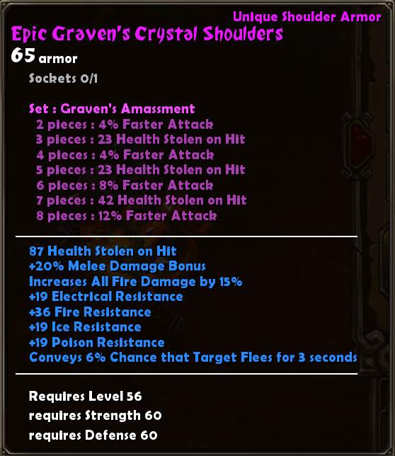 Epic Graven's Crystal Shoulders