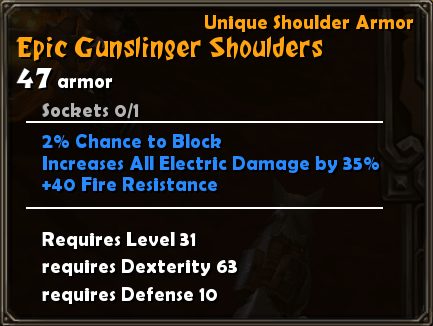 Epic Gunslinger Shoulders