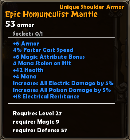 Epic Homunculist Mantle