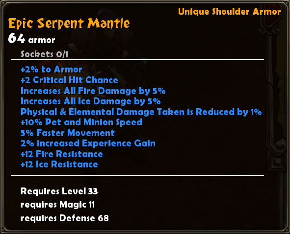 Epic Serpent Mantle