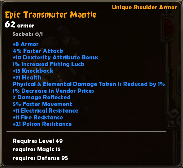 Epic Transmuter Mantle