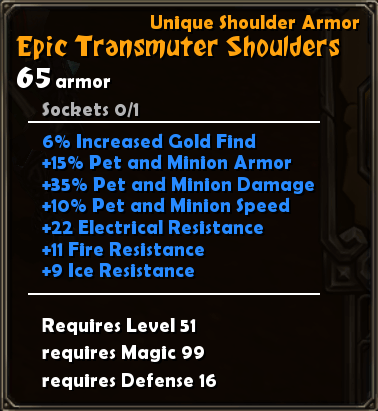 Epic Transmuter Shoulders