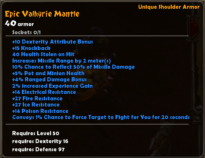 Epic Valkyrie Mantle