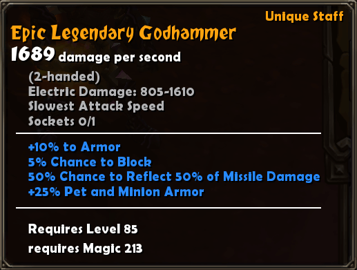 Epic Legendary Godhammer