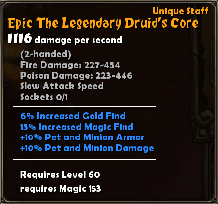 Epic the Legendary Druid's Core
