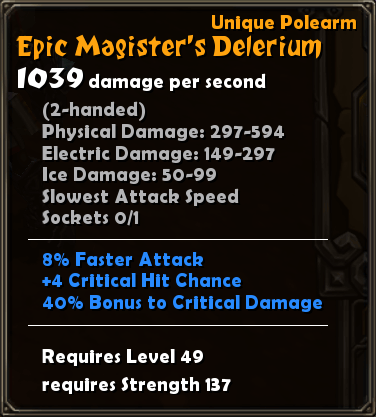 Epic Magister's Delerium