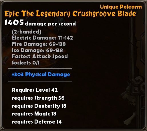 Epic the Legendary Crushgrove Blade