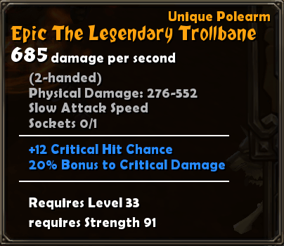 Epic the Legendary Trollbane