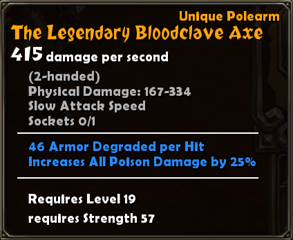 The Legendary Bloodclave Axe