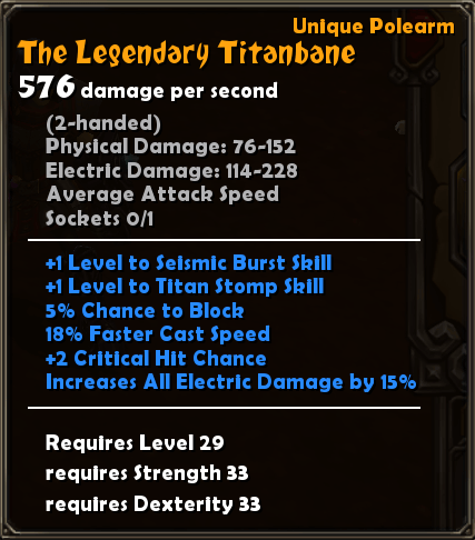 The Legendary Titanbane